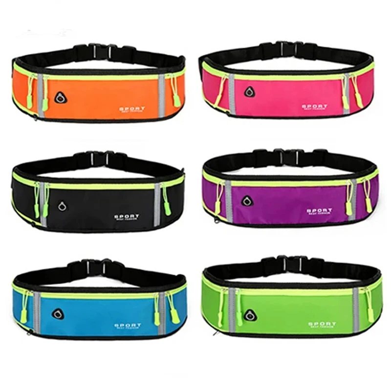 Men Women Running Waist Bag Sports Belt Pouch Mobile Phone Case Fitness Gym Sports Bags Banana Bag Fanny Waterproof Lightweight