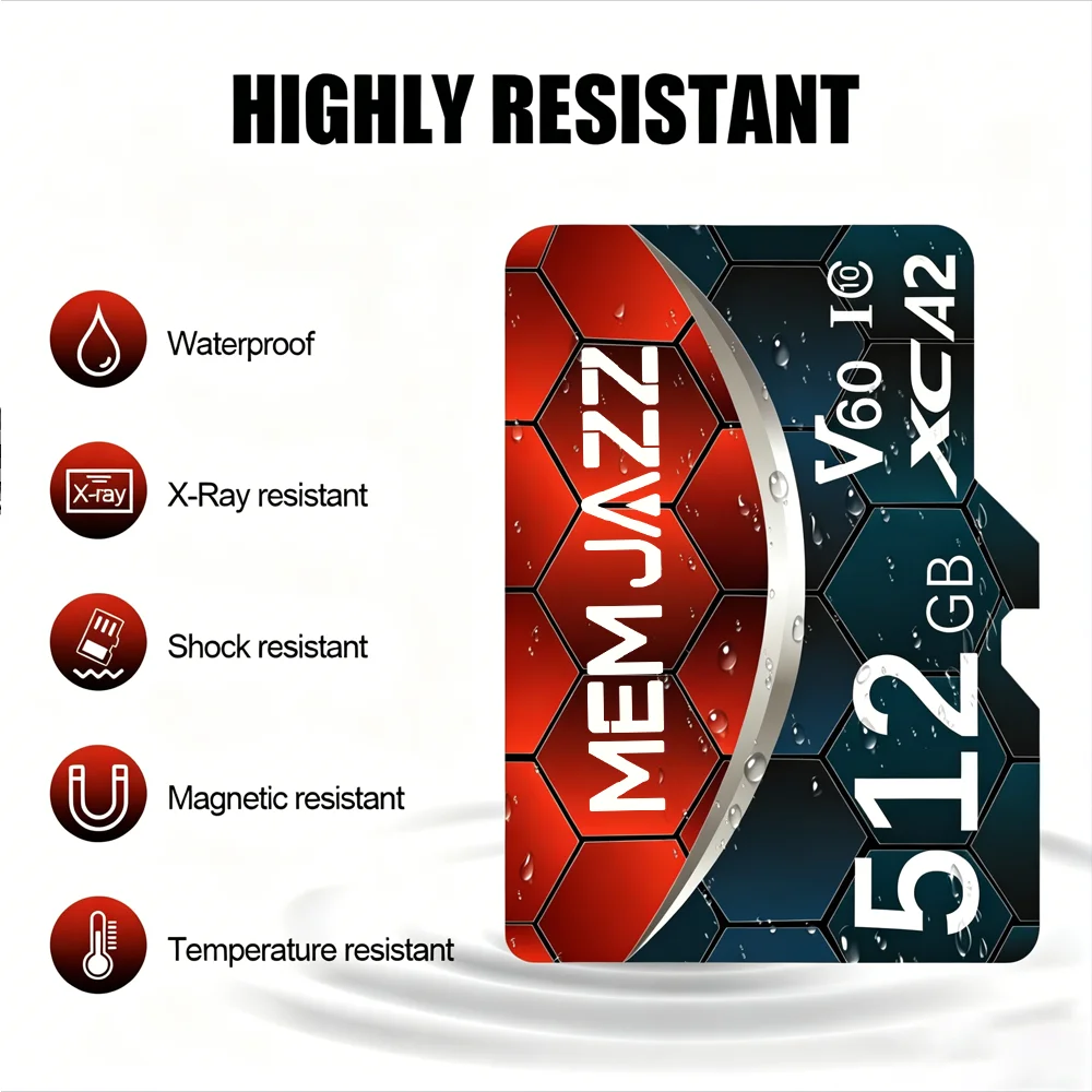 SD Card 64GB 128GB 512GB  Memory Card Micro TF SD UHS-I U3 V30 A2 High Speed with Adapter for Samsung Phone Tablet Storage view 6