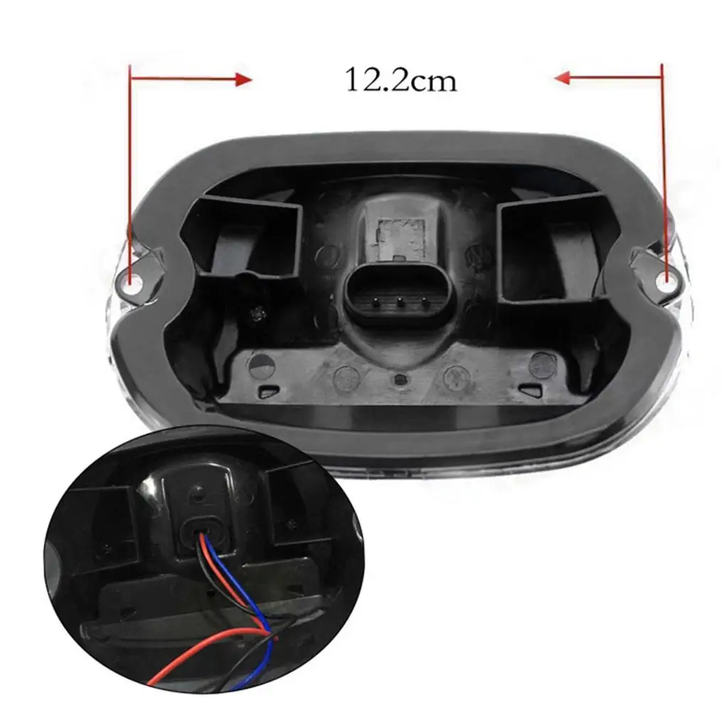 الذيل الفرامل LED ضوء دراجة نارية وقف مصباح لعدسة FLHRC واضحة #6