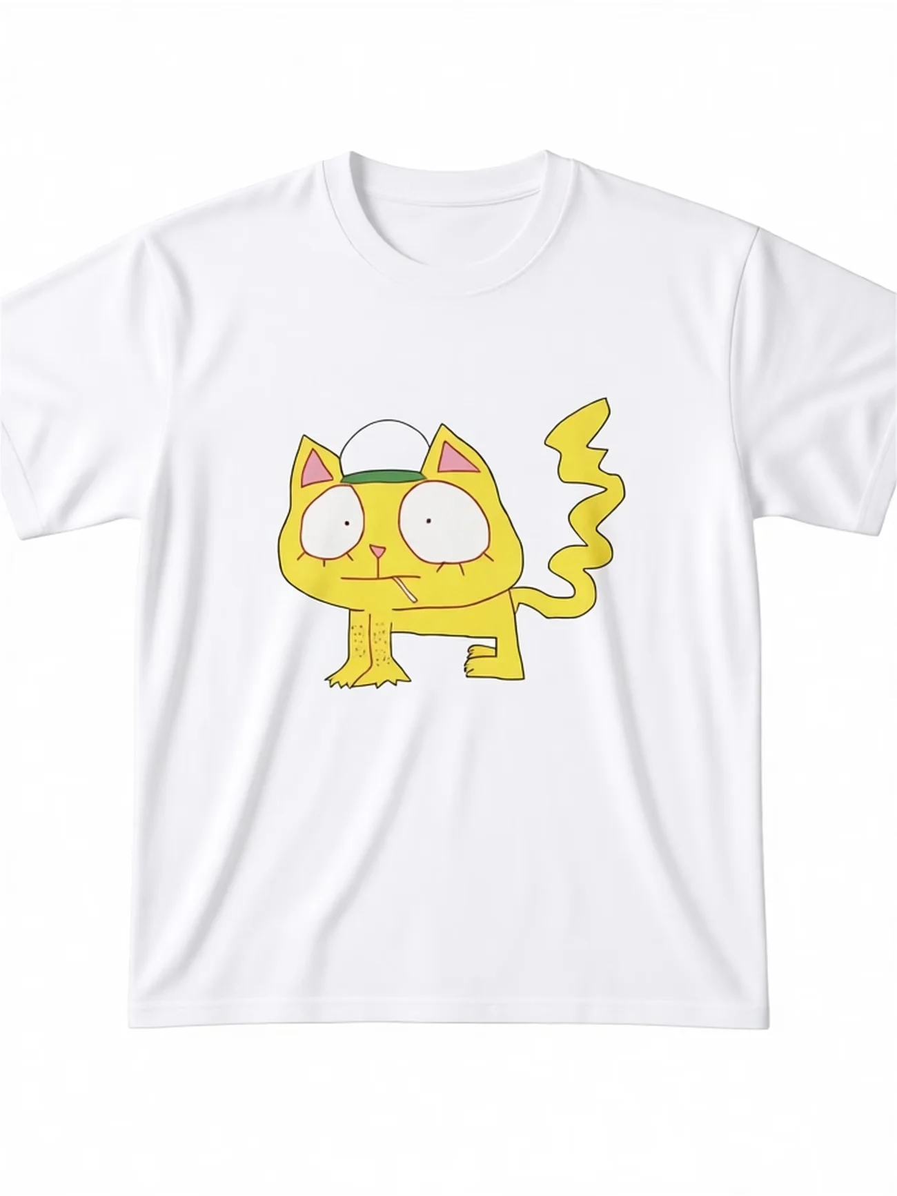 Sommer-T-Shirt mit Wifi-Skelett und Scaredy-Katzen-Muster für Jungen und Mädchen, Kinder, Babys, Jugendliche, Männer, Frauen, Übergroße Streetwear-Oberteile, Lässig und Trendig – Detail 6