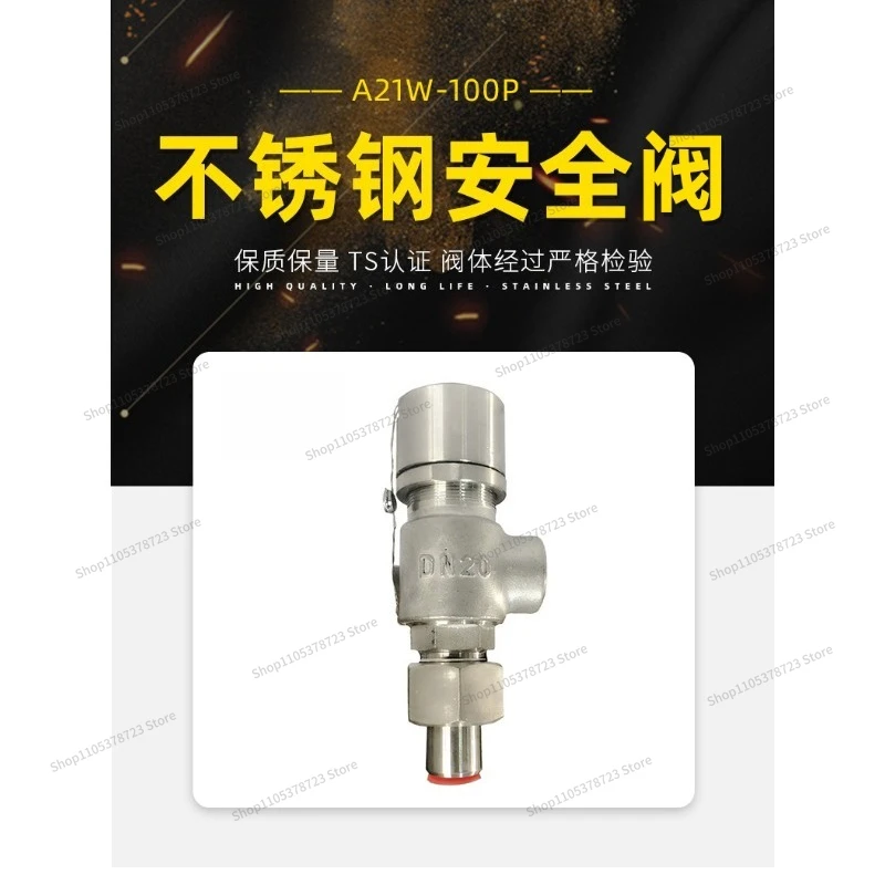For Spring-enclosed Externally Threaded Safety Valve Type A21W-100P, Stainless Steel Valve