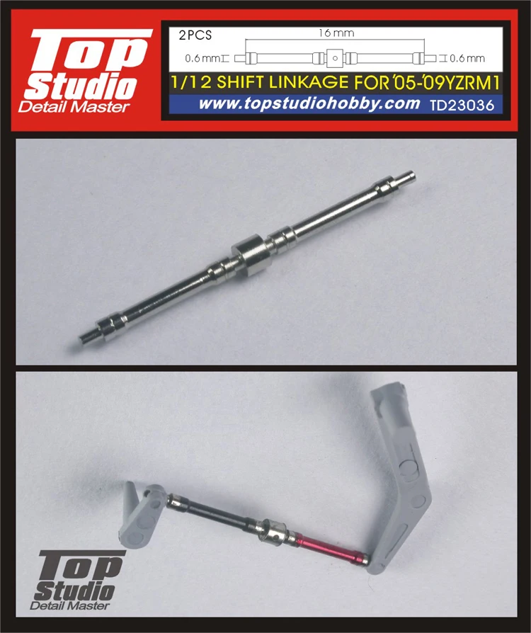 Top Studio 1:12 Gear Control Lever for 05-09 YZRM1 TD23036 Modify and Assemble Model Accessories