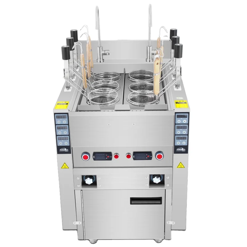 Popular JL-002Automatic Stainless Steel Industrial up and Down Pasta Cooker (3 Baskets)