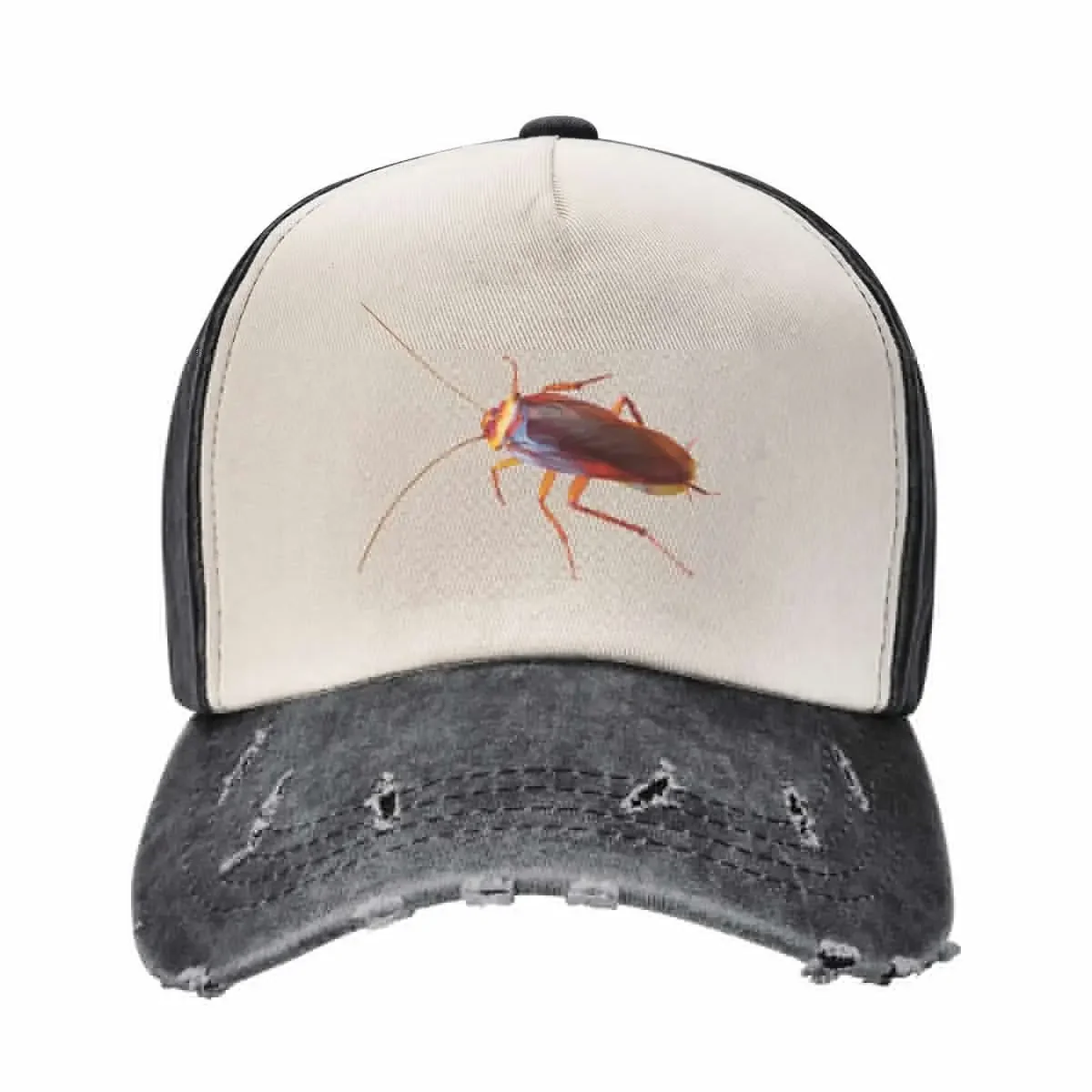 Creepy crawly cockroach. Realistic illustration of cockroach. Cockroach artwork. Unique gift. Baseball Cap