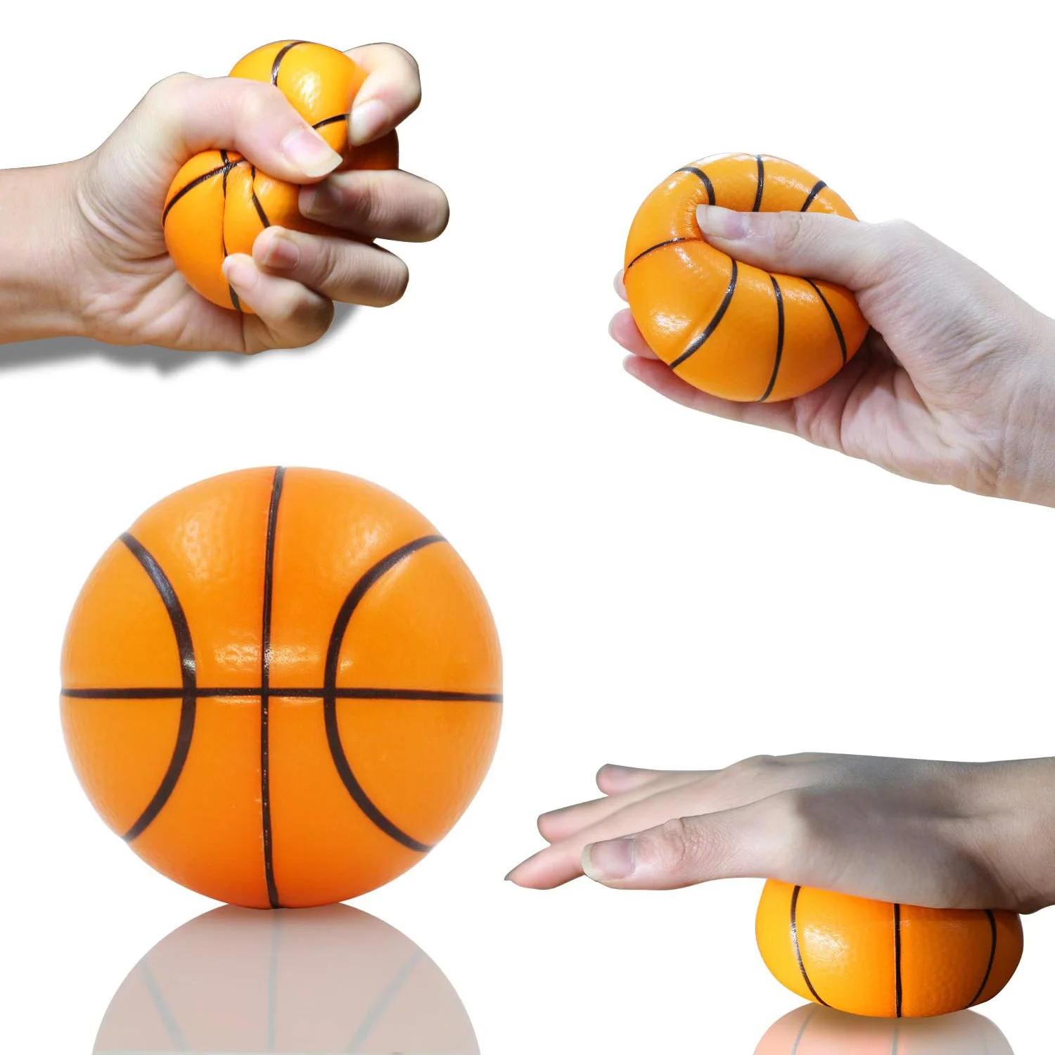 12PCS Squeezable Stress Balls Anti-Stress Baseball Basketball Soccer Football for Tension Relief Relaxation Gadgets Party Favor