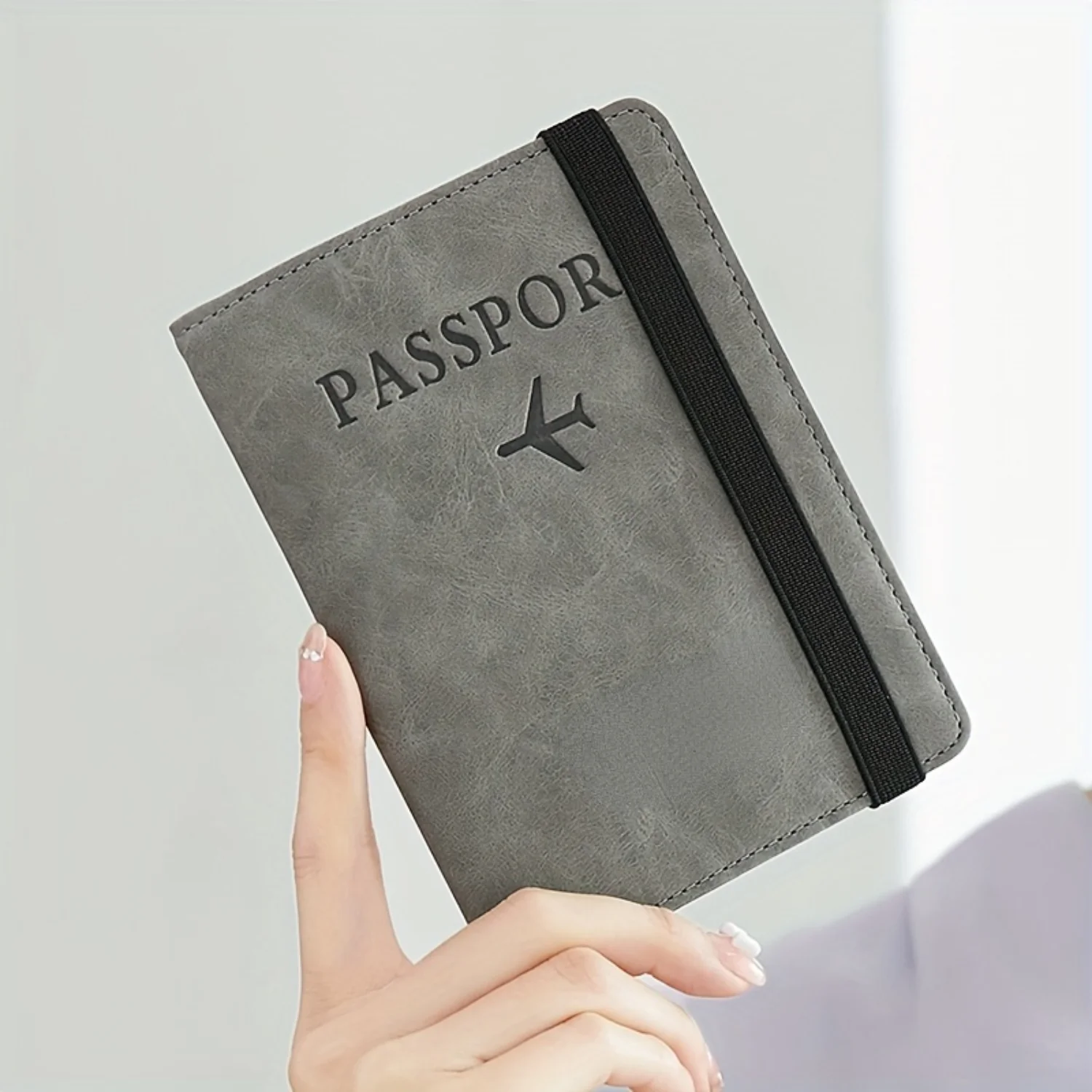 Multi Functional RFID Anti-theft Travel Passport Wallet with Card Holder, Ticket and Document Organizer