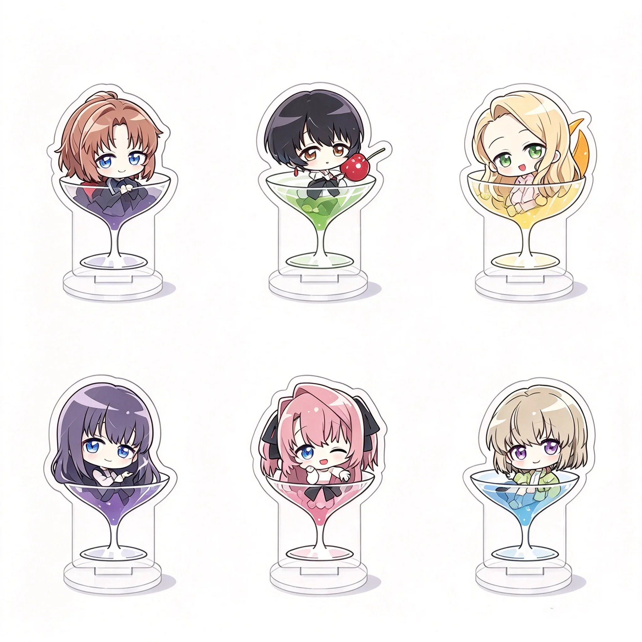 GL Kamiina Botan, Yoeru Sugata wa Yuri no Hana Botan Kamiina Ibuki Tonami Q-Style Acrylic Stand Model Plate Keychains Desk Decor