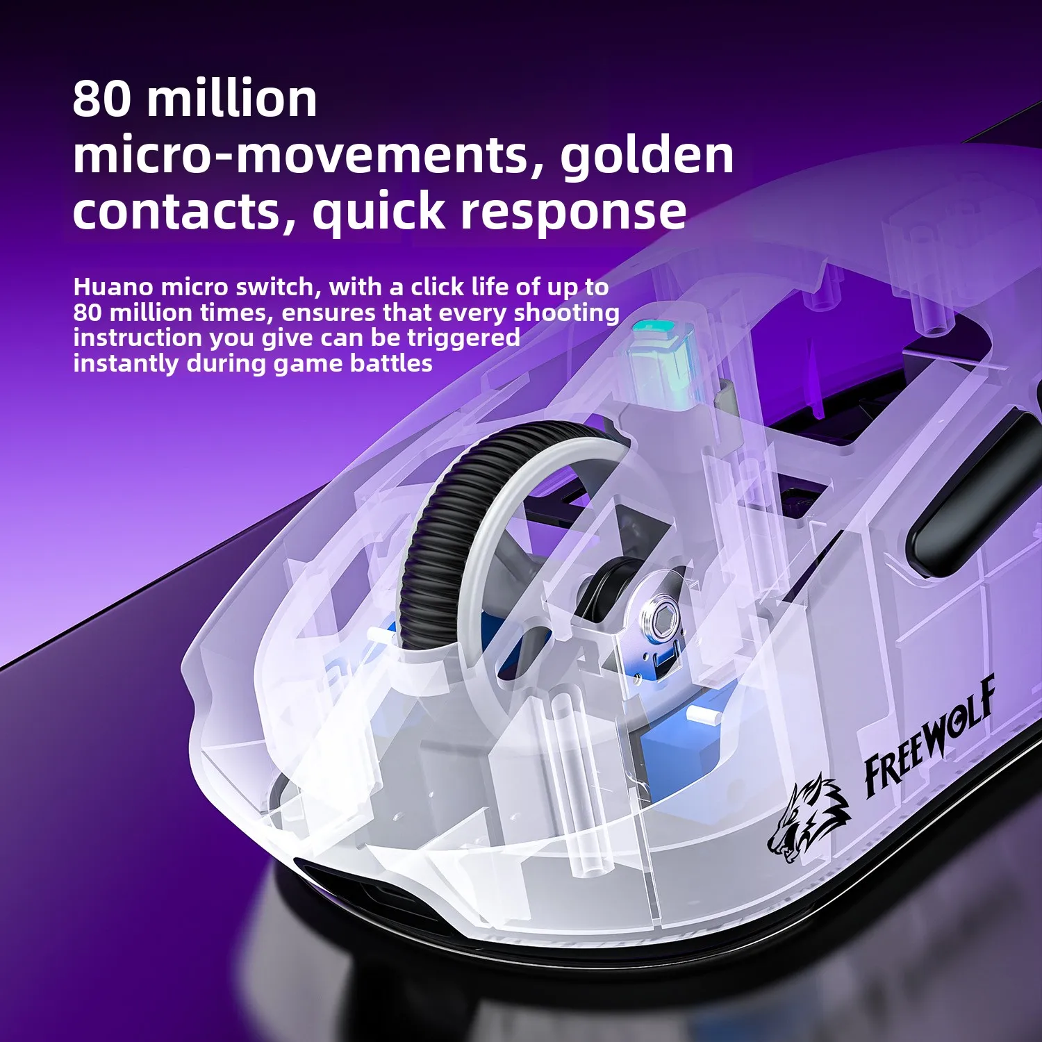 Беспроводная игровая мышь FREEWOLF A5 PAW3311, легкая профессиональная мышь 1000 Гц, трехрежимное подключение Bluetooth для игр