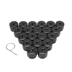 20 Pcs 19 mm Car Wheel Nut T5 T6 Wheel Nuts Caps Hub Screw Cover Protective Caps Wheel Nut Screw Head Cover