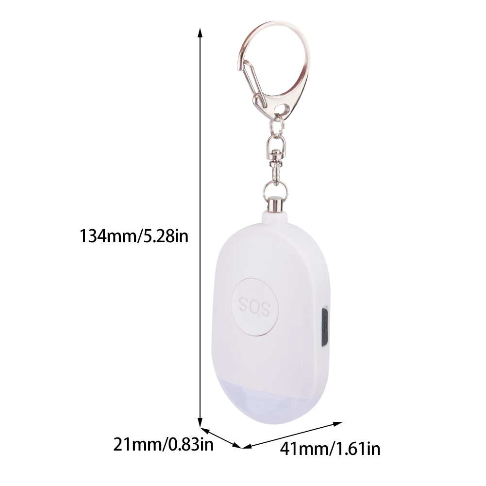 อุปกรณ์ป้องกันไซเรนแบบพกพายูเอสบีแบบชาร์จไฟได้ป้องกันหมาป่าสำหรับผู้หญิงเดินทางขนาดเล็กที่ปลอดภัย