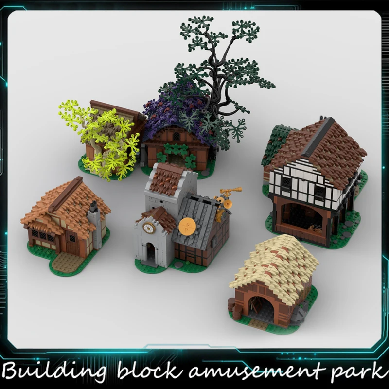 

4605 PCS MOC Medieval Fortress Town Street View Model Building Block Brick Creative Assembly Educational Toys Kids Display Gifts
