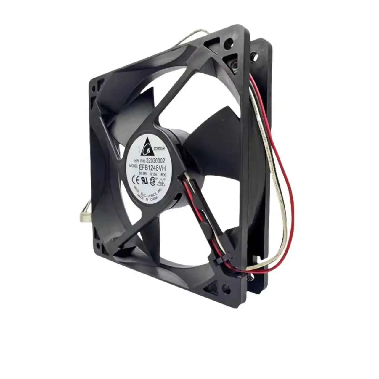 for Delta EFB1248VH 48V 0.15A Cooling Fan - 120x120x25mm, 3400RPM, 3-Wire, Dual Ball Bearing, 75CFM for Industrial Equipment