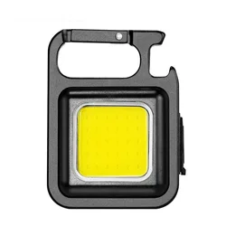 Lampe de travail LED aste par USB, mini lampe de poche portable, porte-clés lumineux, lanterne à pince de poche, extérieur, randonnée, pêche, camping