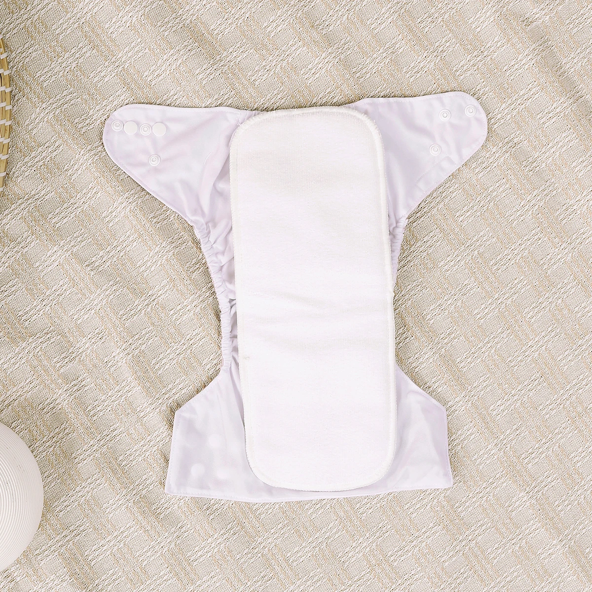 Pocket Cloth Diapers for Babies, 2 Pack with 2 4-Layer Natural Cloth Diaper Inserts - Reusable and Washable Pocket view 3