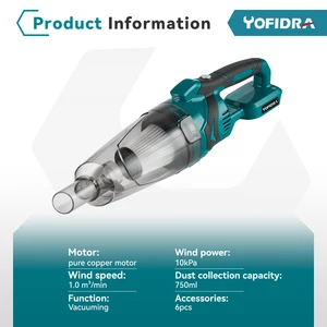Drahtloser tragbarer elektrischer Pulver -Staubsauger, Auto, doppelter Gebrauch, tragbare, hohe Stromreinigung für Makita, 18 -V -Batterie 10 Hauptverkaufs -Vassourinha -Akku - №4