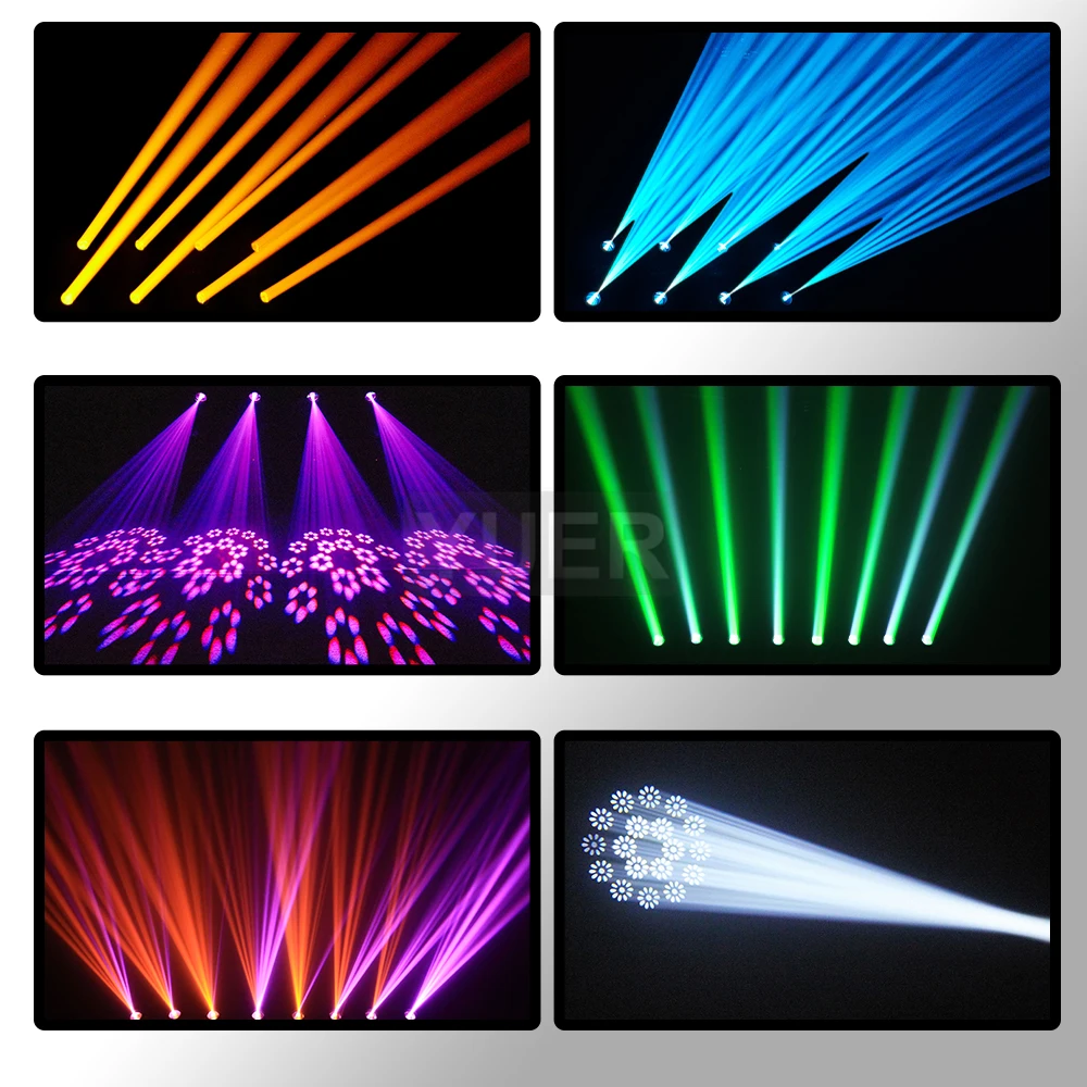 قالب جديد متوسط LED ضوء متحرك للرأس 200 وات شعاع + بقعة + 18 منشور دوار Dj Dmx512 إضاءة تأثير المسرح ديسكو بار حفلة YUER