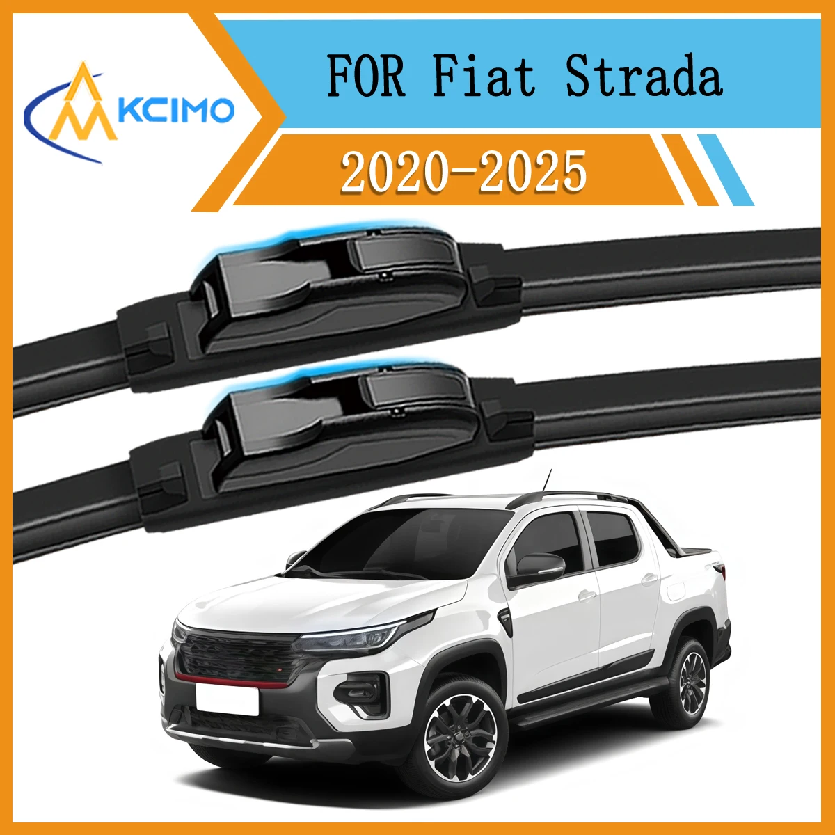 

Front Pair Set For Fiat Strada 281 2020-2025 Windshield Wiper Blades Direct Replacement All-Weather Wipers Exact Fit Quiet