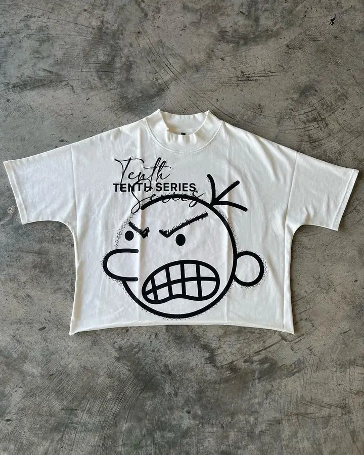 Streetwear T Shirt Y2K Clothes Gothic Hip Hop Cartoon Graphic Print Oversized TShirt Mens Harajuku Cotton Short Sleeve Tops