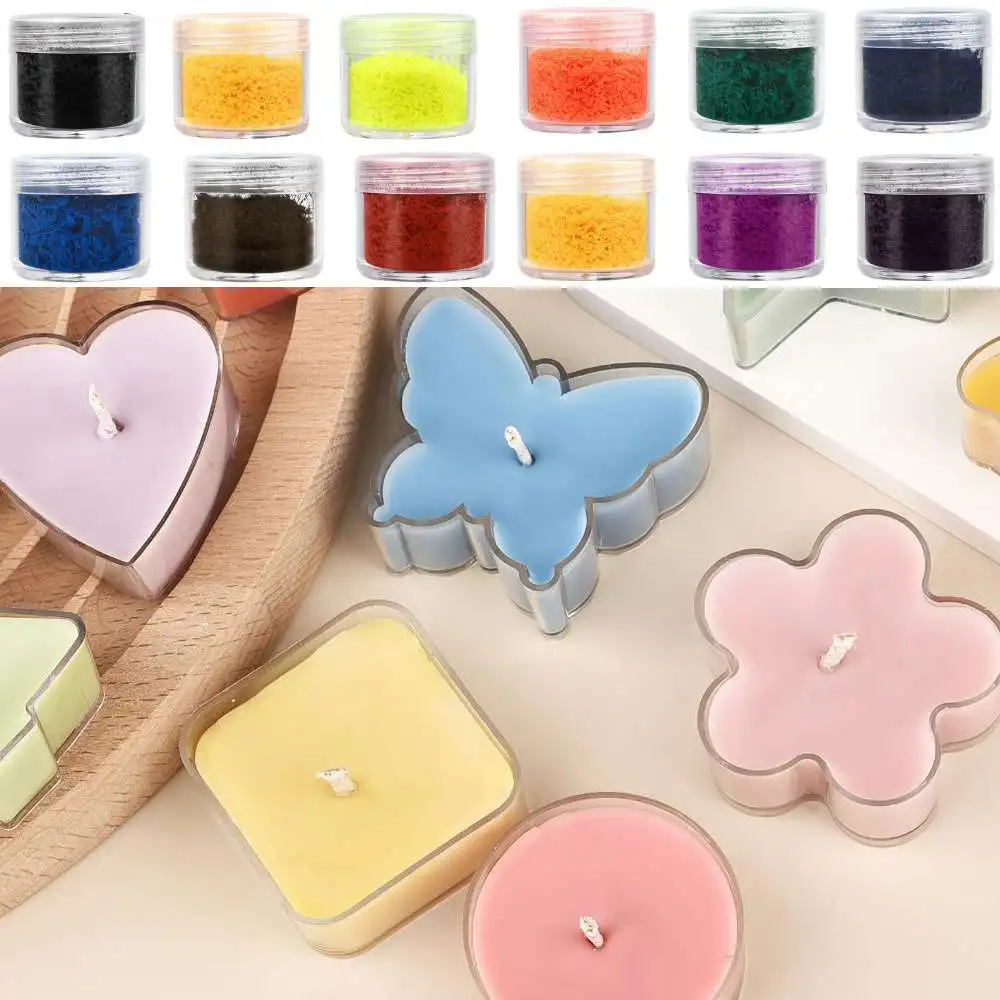 12Colors Candle Dye Chips DIY Candle Wax Solid Pigment Colorant Non-toxic Natural Soy Candle Wax Coloring Handcraft Dye Pigments