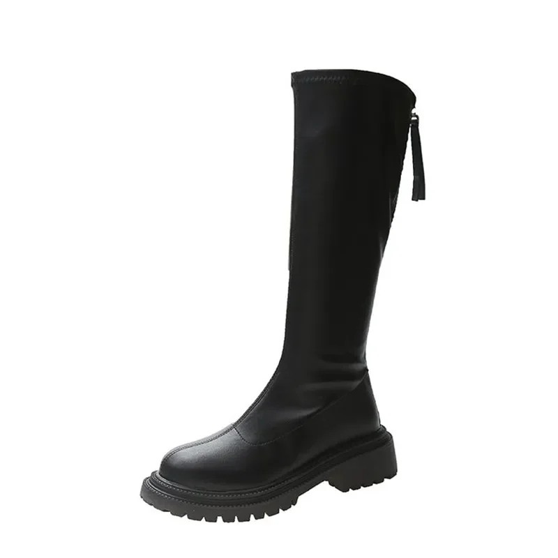 Boots Women\'s Shoes Long Boots Autumn and Winter Knight Boots 2021 New Boots  Thin Autumn Fleece-Lined European and American...