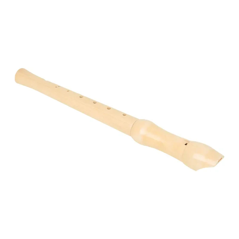 8-Hole Wooden Soprano Recorder German Fingering Beginner Flute for Kids Students Music Education Practice Instrument