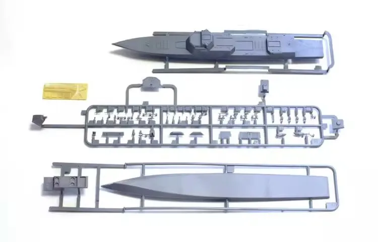 New 1/700 Dream Model China Navy 055 Type Destroyer Warship with Red Wax Printed Parts Assemble Model Uncolored Collectible Gift