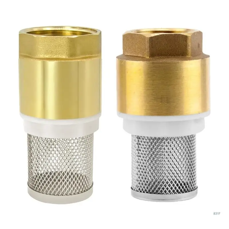 Durable 1inch/3/4inch Brass Foot Filter with Stainless Steel Basket Vertical Check Valves Perfect for Tight Installation