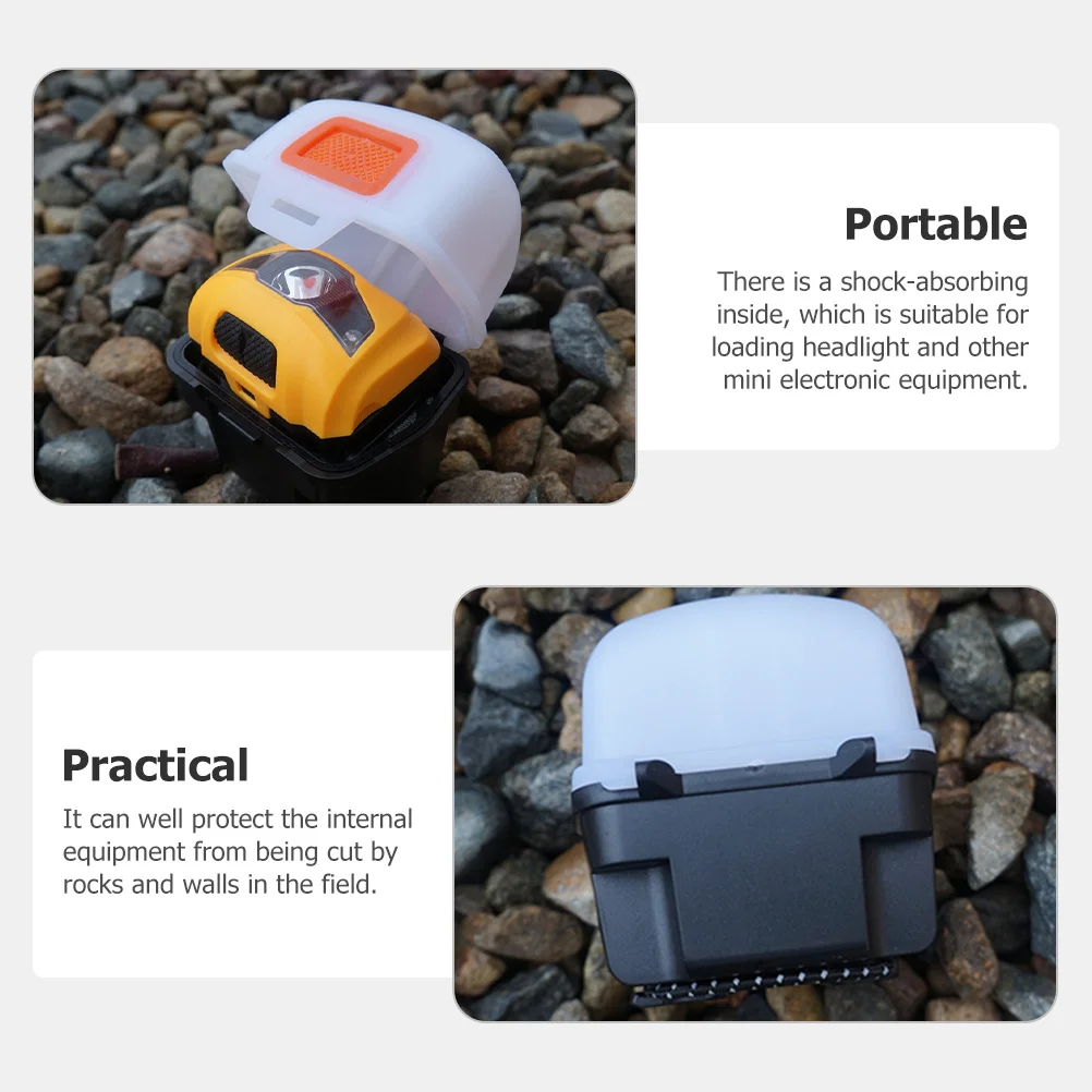 Headlight Storage Box Shockproof Waterproof Case For Camping Hiking Survival Gear Small Container Tool Outdoor Headlamp