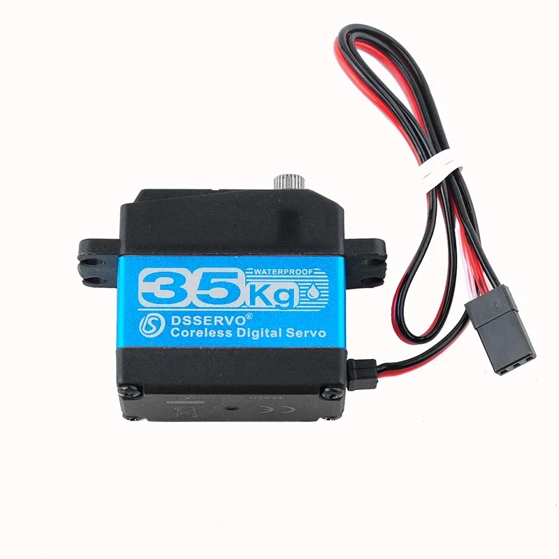 35kg.cm Coreless Digital Standard Servo Stainless Steel Gear Motor Waterproof 180/270 Degree for 1:8 1:10 1:12 RC Baja Car Robot