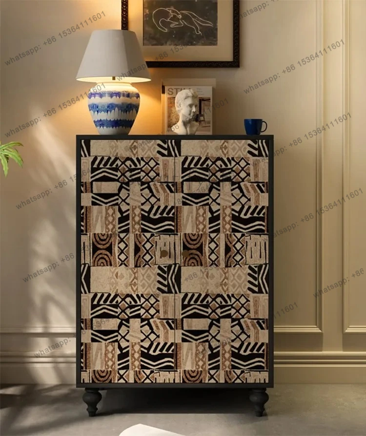 retro style porch cabinet tall storage storage integrated decorative side cabinet