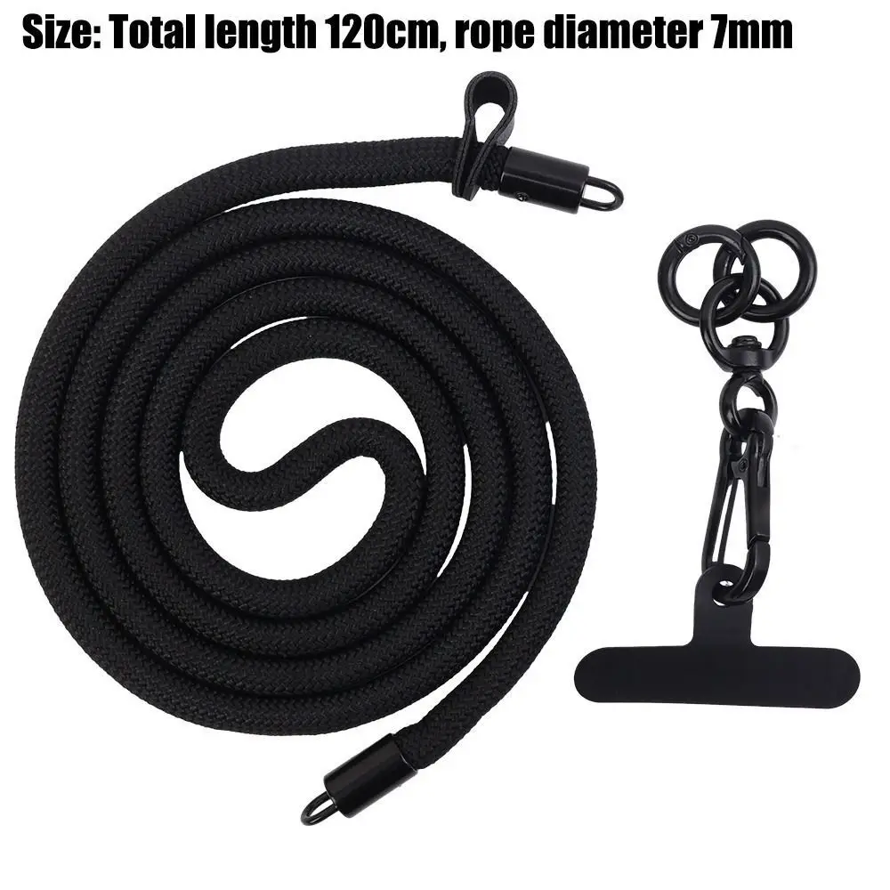 1 قطعة تسلق الهاتف المحمول الحبل 120 سنتيمتر طويلة تدوير المشبك Crossbody حزام الهاتف قابل للتعديل مع التصحيح الرقبة الفرقة الحبل سلسلة #6