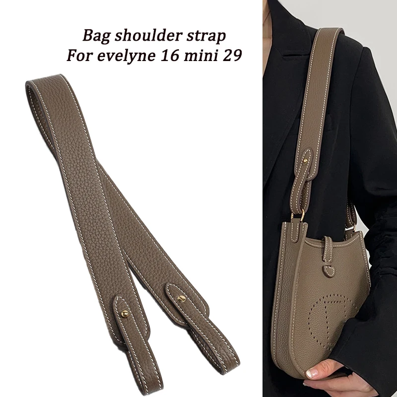 Wide Shoulder Strap 67cm/53cm For Evelyne Iii 29 Gold Togo Bag Strap Fine Dense Stitching Detachable Strap Replacement Accessori