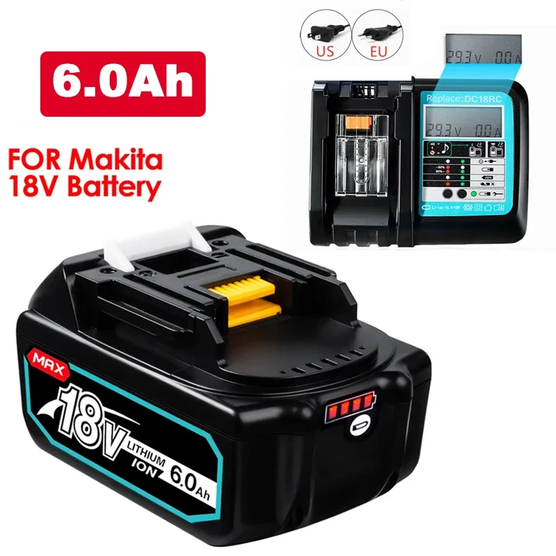 Original Makita 18V 6000mAh Rechargeable Power Tools Battery With LED Li-ion Replacement LXT BL1860B BL1860 BL1850 BL 1830