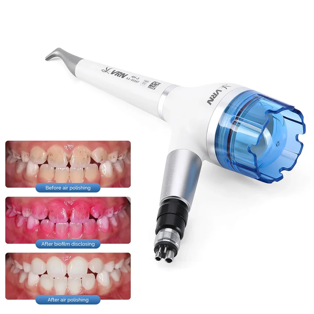 Dental Air Polisher Handpiece Prophy Jet Teeth Cleaning Polishing Gun 4H/2H Quick Connector Dental Spray Unit