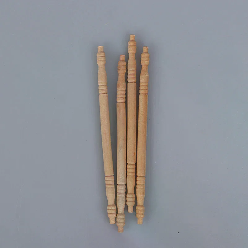 

1:12 DIY Furniture Decor Accessories Dollhouse Miniature Wood Pillar Column 4pcs
