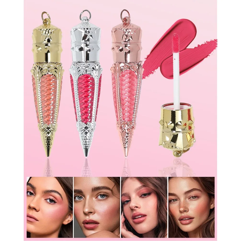 3 في 1 ملمع الشفاه ظلال العيون مقاوم للماء مقاوم للتلطخ أحمر الخدود سائل واحد العلامة الخاصة شعار مخصص ماكياج نباتي بالجملة أحمر الخدود #4