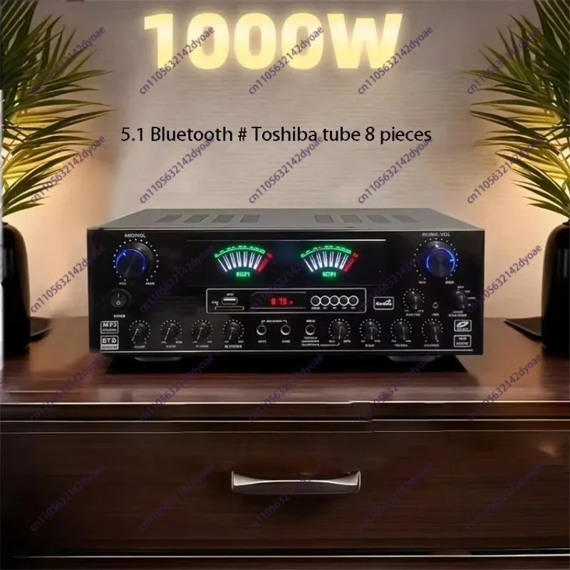 

AV-888BT High-power Home Amplifier Bluetooth Professional Stage Audio Home Karaoke Dual Wireless Microphone Amplifier 220V/110V