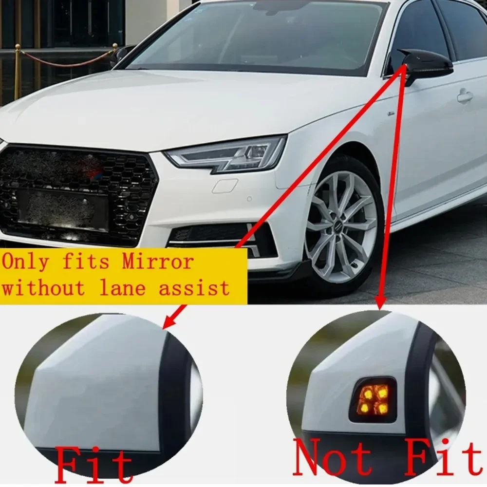 For Audi A4 B9 S4 A5 S5 2017 2018 2019 2020 2021 Car Rearview Side Mirror Cover Wing Cap Exterior Door Housing Shell Trim