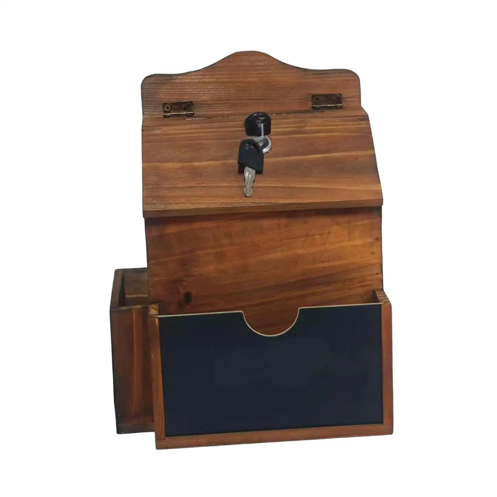 Wall Mount Mailbox Secured Postbox Sturdy Multipurpose Wooden Easy Installation Comment Box for Charity Collection Home Use