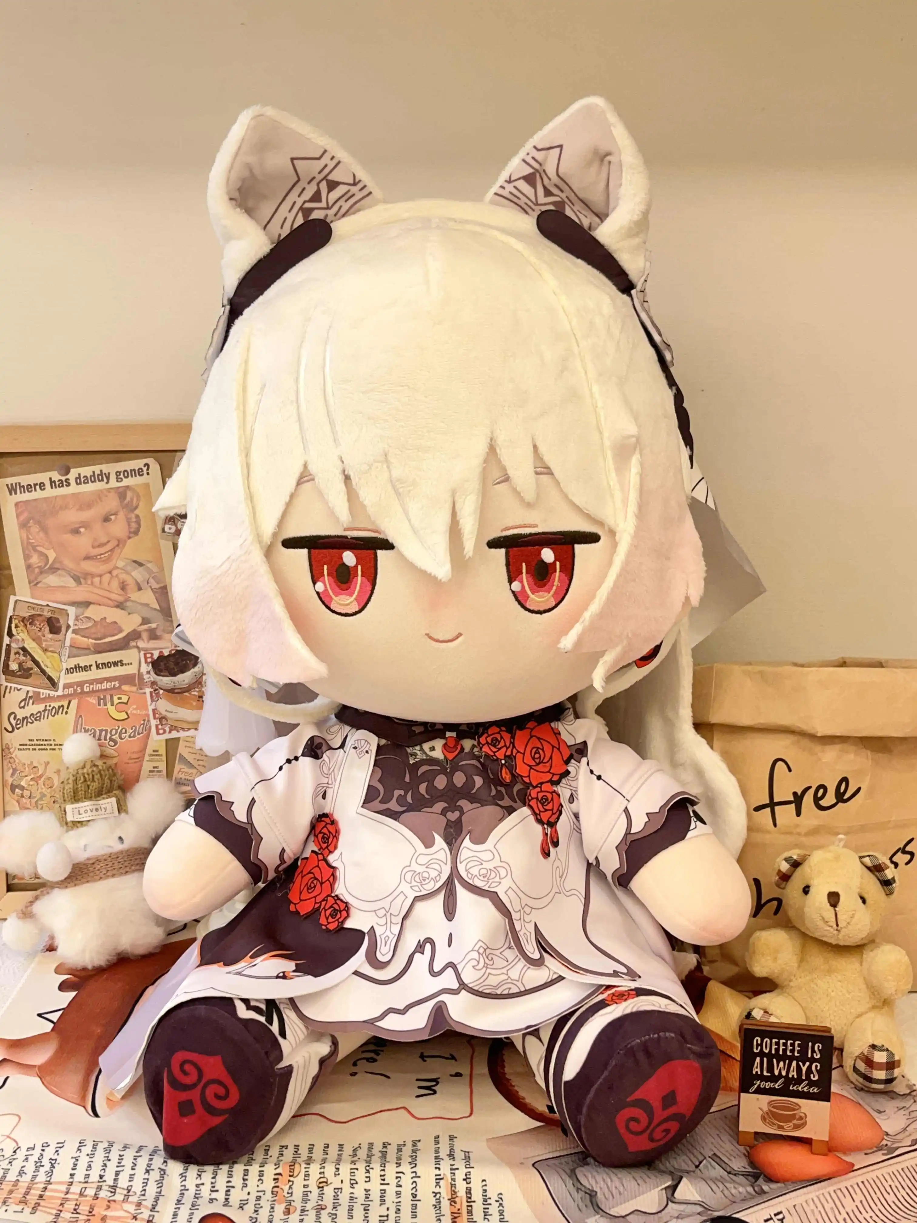 40cm Game Honkai Impact 3rd Theresa Apocalypse Stuffed Plushies Plush Cotton Doll Clothes Pillow Anime Figure Toy For Kids Gif