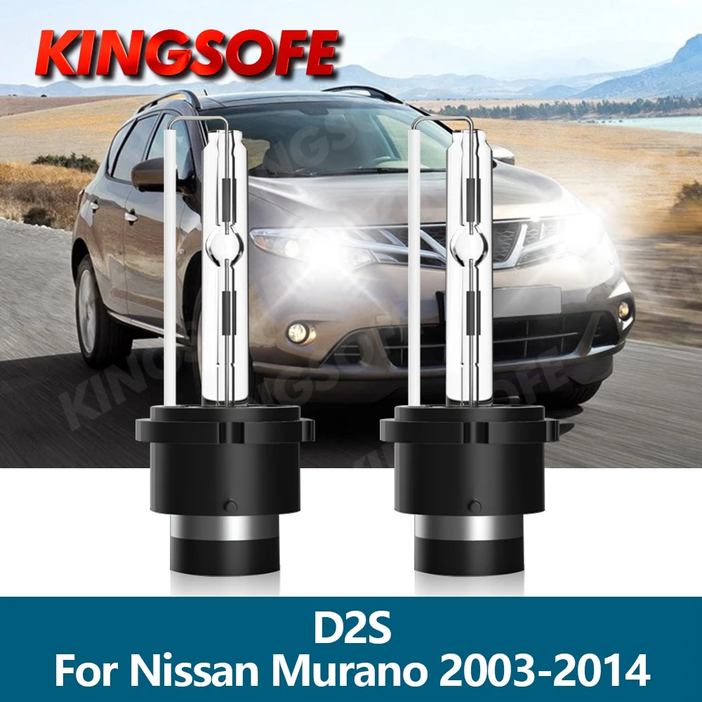 Faros delanteros de Xenón HID D2S para coche, Bombilla de 2 piezas, para Murano, Nissan 2003, 2004, 2005, 2006, 2007, 2008, 2009, 2010, 2011, 2012,