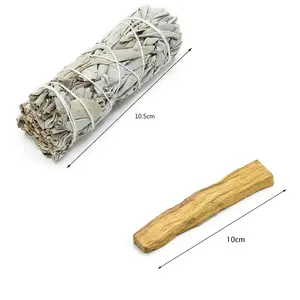 10cm White Sage Bundle Practical Multifunctional California Smudge Stick Wand Portable Natural Energy Cleansing Bundles Indoor 10 best sales white sage - №2