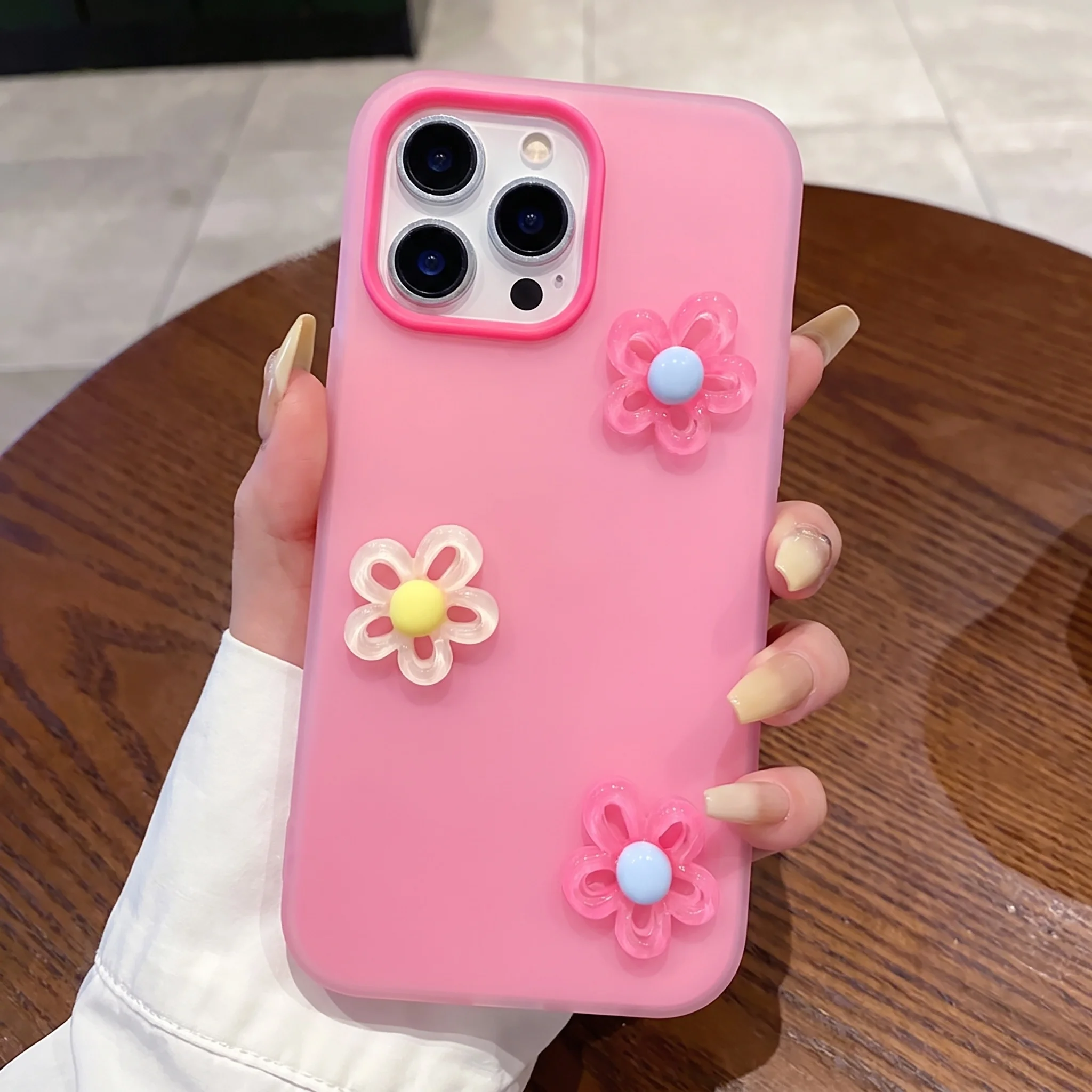 Bonbonfarbene 3D-DIY-Blumen-Handyhülle mit Lanyard für Xiaomi 14T 15T Pro 17 Pro Max 15 Pro 11 Lite 5G Stoßfeste Weiche INS-Hülle – Detail 4