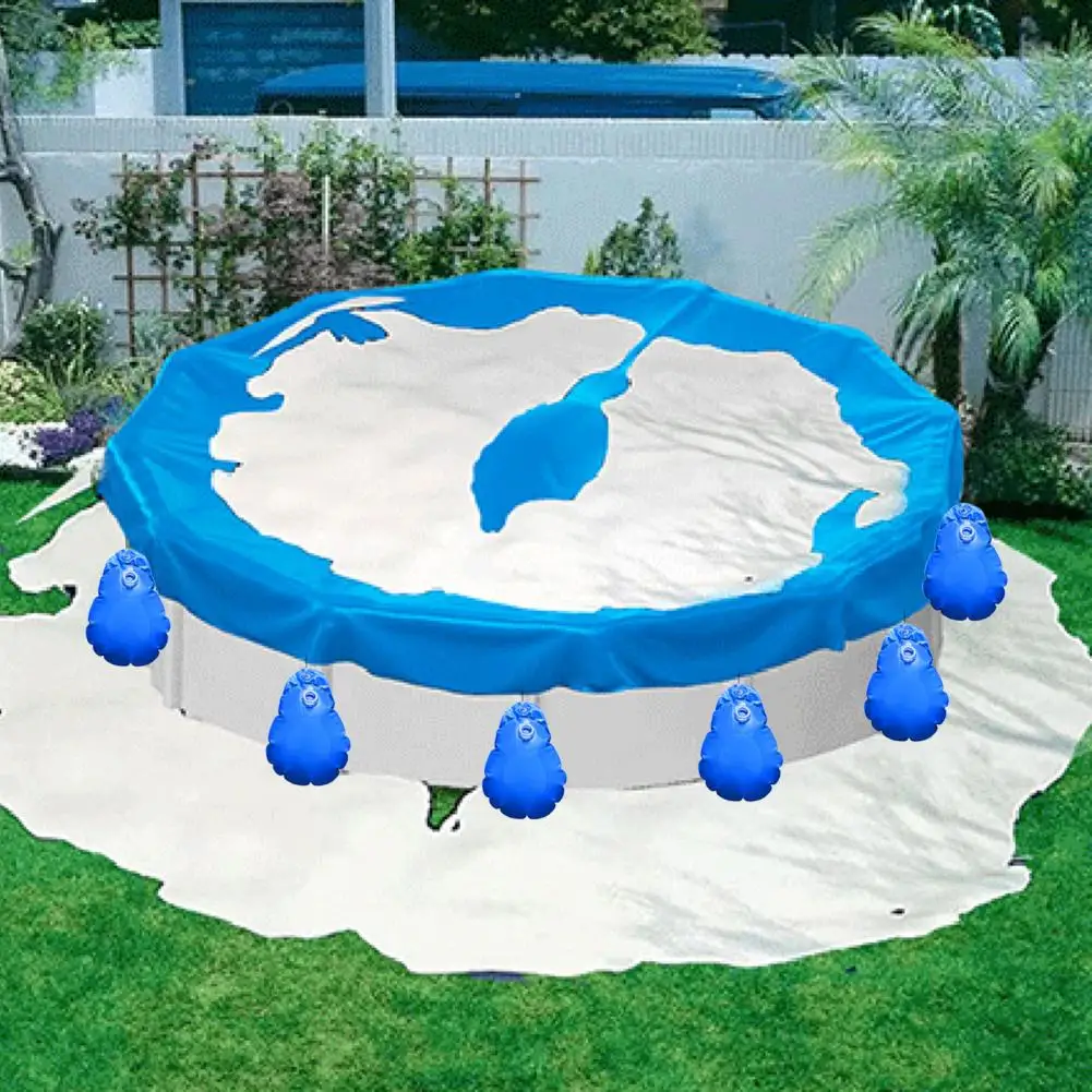 Flat Pool Cover Weight Winter Pool Cover Weights Set with Hooks Leakproof Pvc Water Bags for Above Ground Pool for Swimming