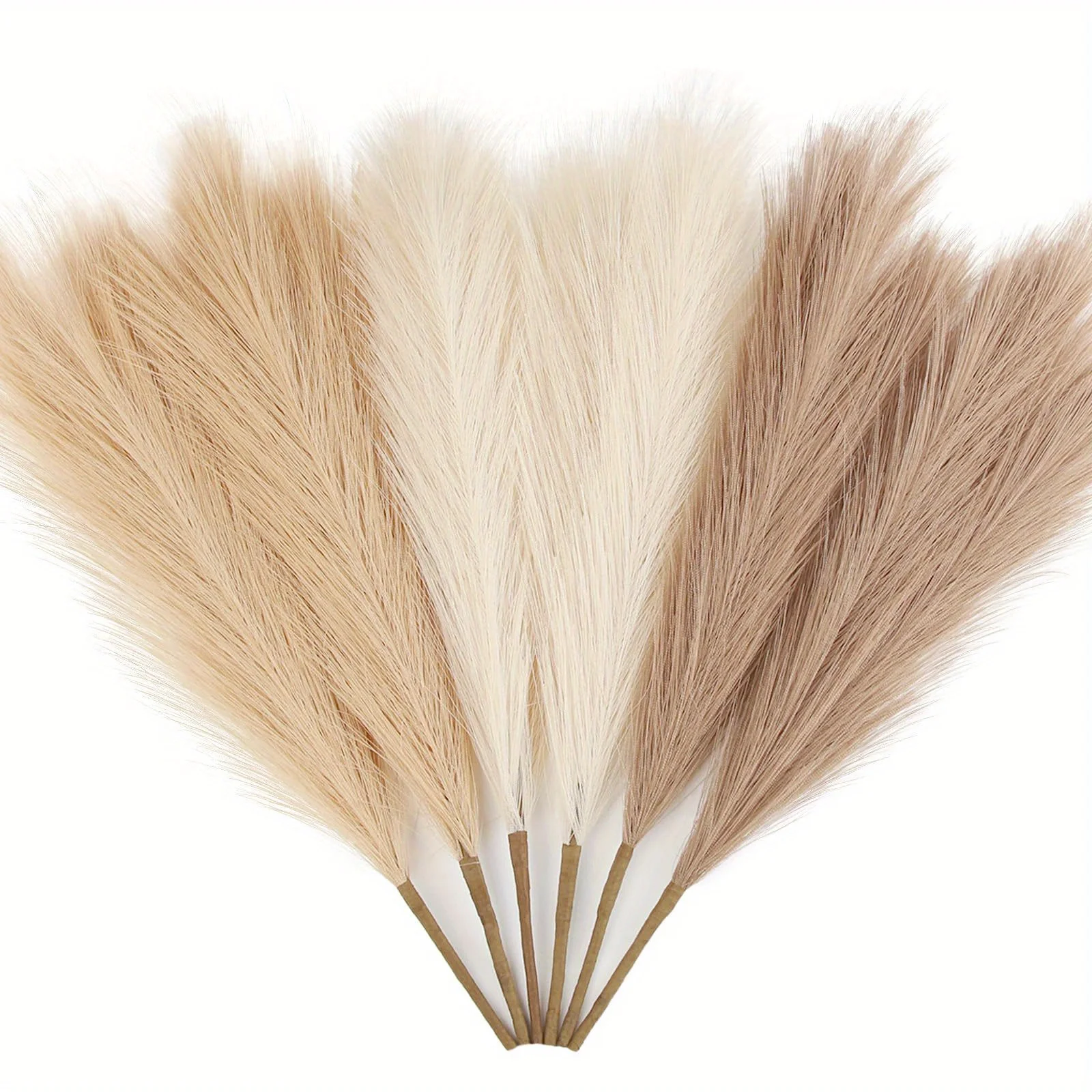 12PCS Faux Pampas Grass Decor Flowers Artificial Plant Reed for DIY Floral Table Wedding Home Room Christmas Decoration Flower