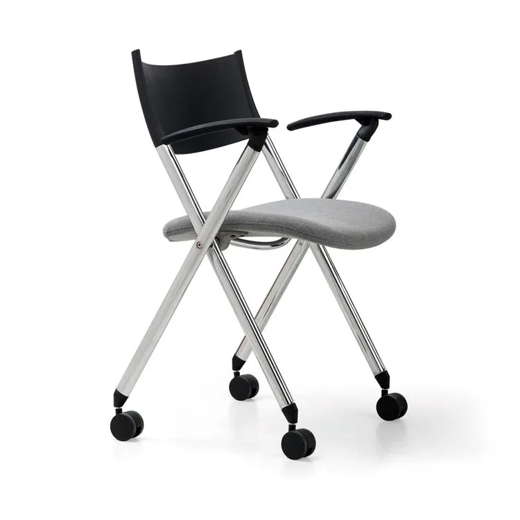 Training chair, with tablet, folding, multi-function meeting, reporter, with wheel, news, school