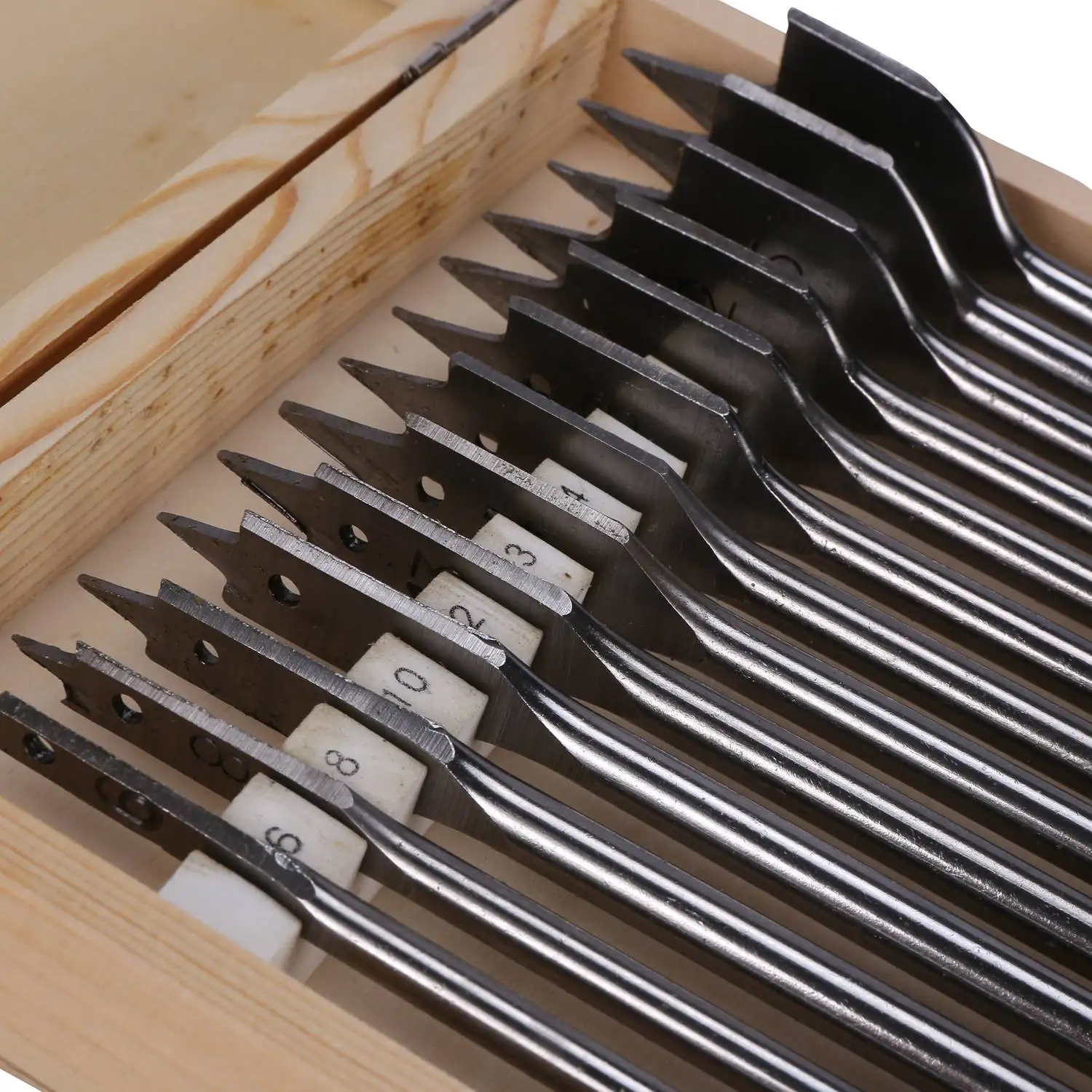 at02-13pcs-flat-spade-drill-bits-set-metal-bit-kit-hex-shank-woodworking-tool-accessories