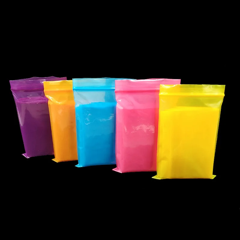 100pcs/bag Self Seal Bag Snack Saver Bag Plastic Colorful Storage Bag Jewelry Packing Multifunction Home Organization