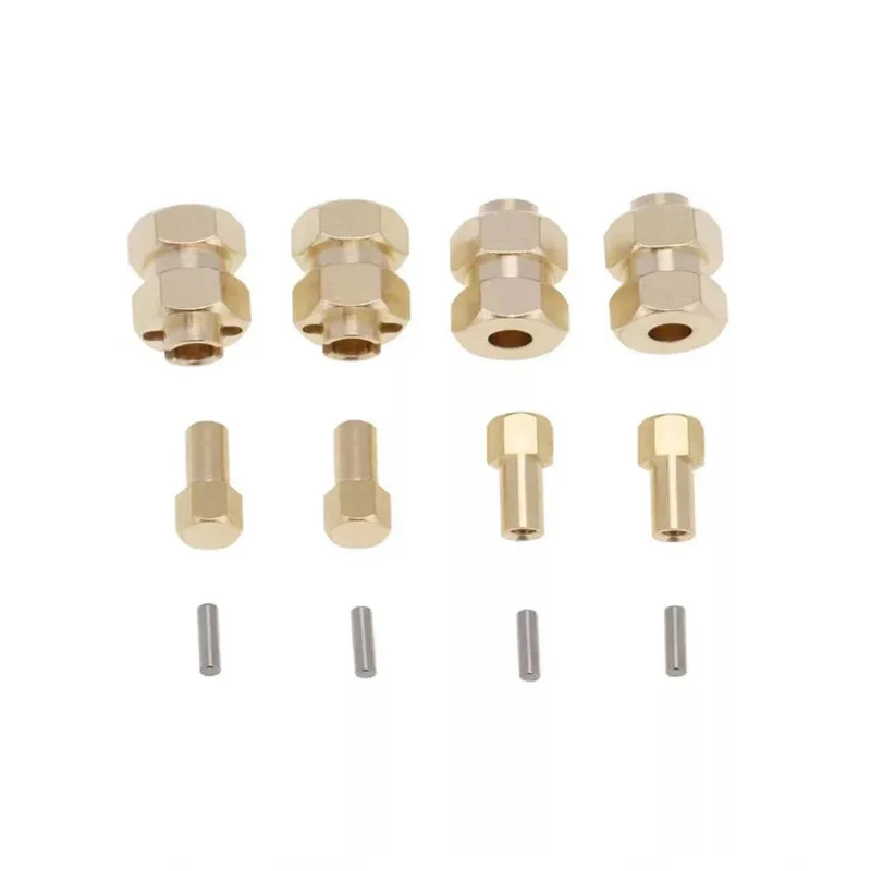 

1Set Brass Hex Wheel Hubs 8mm Extended 7mm Width 5mm Thick For Upgrades 1/24 RC Crawler Car Lengthen Track AXIAL SCX24