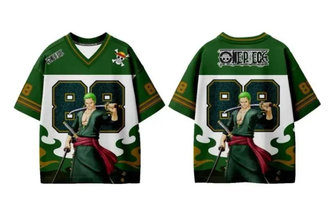 

2025 Japanese Anime Football Jersey One Piece Luffy Men/Women Oversize Summer Quick Dry Sport Breathable Bandai Cosplay Tshirt